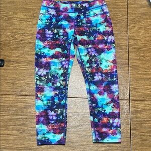 Athleta women’s  Leggings - Blue and Purple Floral